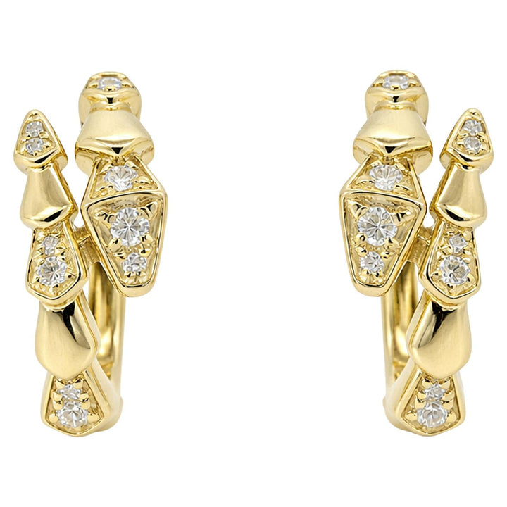 Geometric Diamond Hoop Earrings