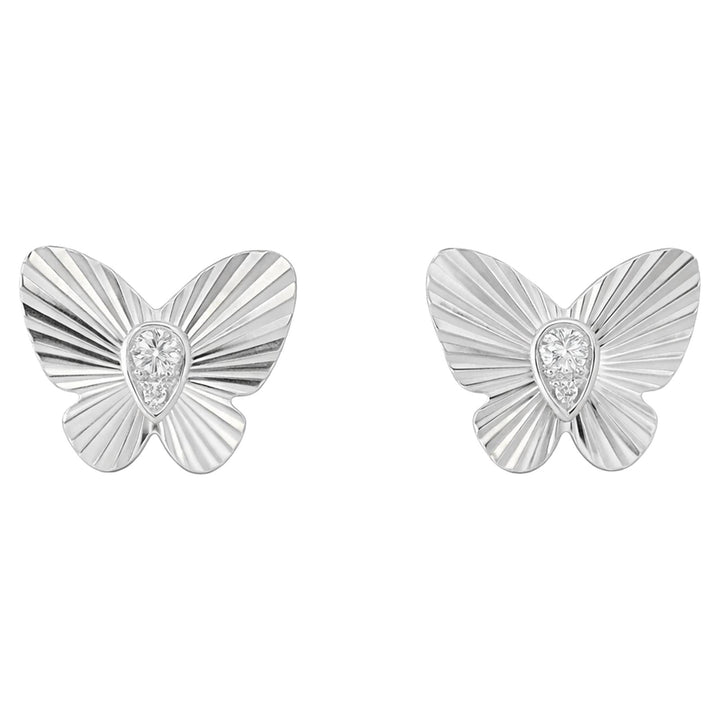 Butterfly Diamond Stud Earrings