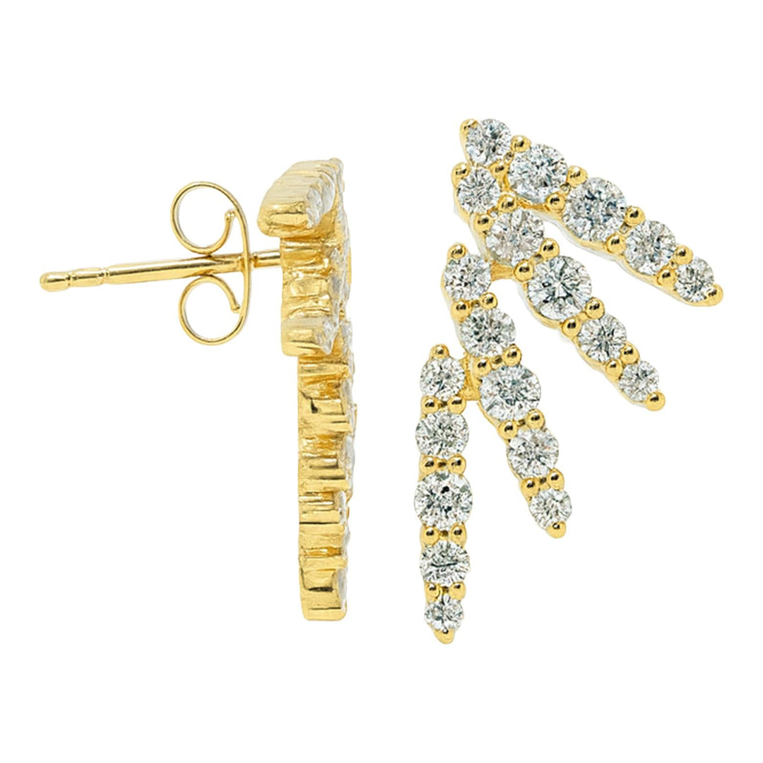 Diamond Wing Earrings