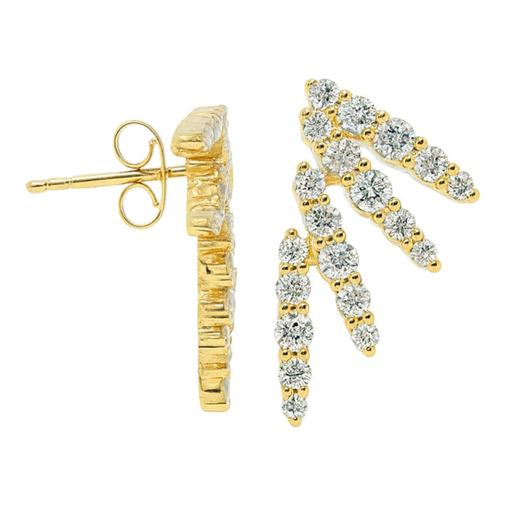 Diamond Wing Earrings