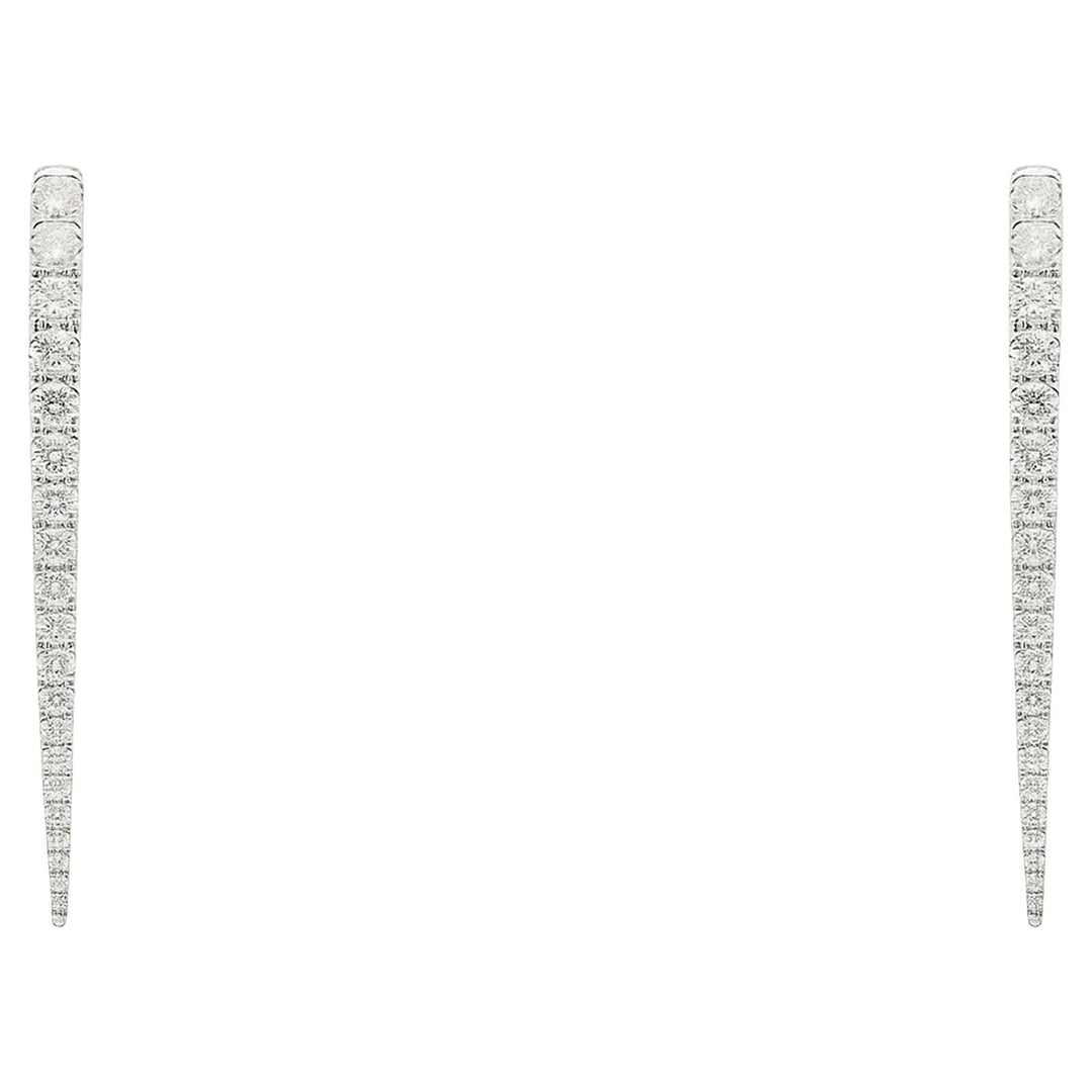 Tapered Diamond Spike Earrings
