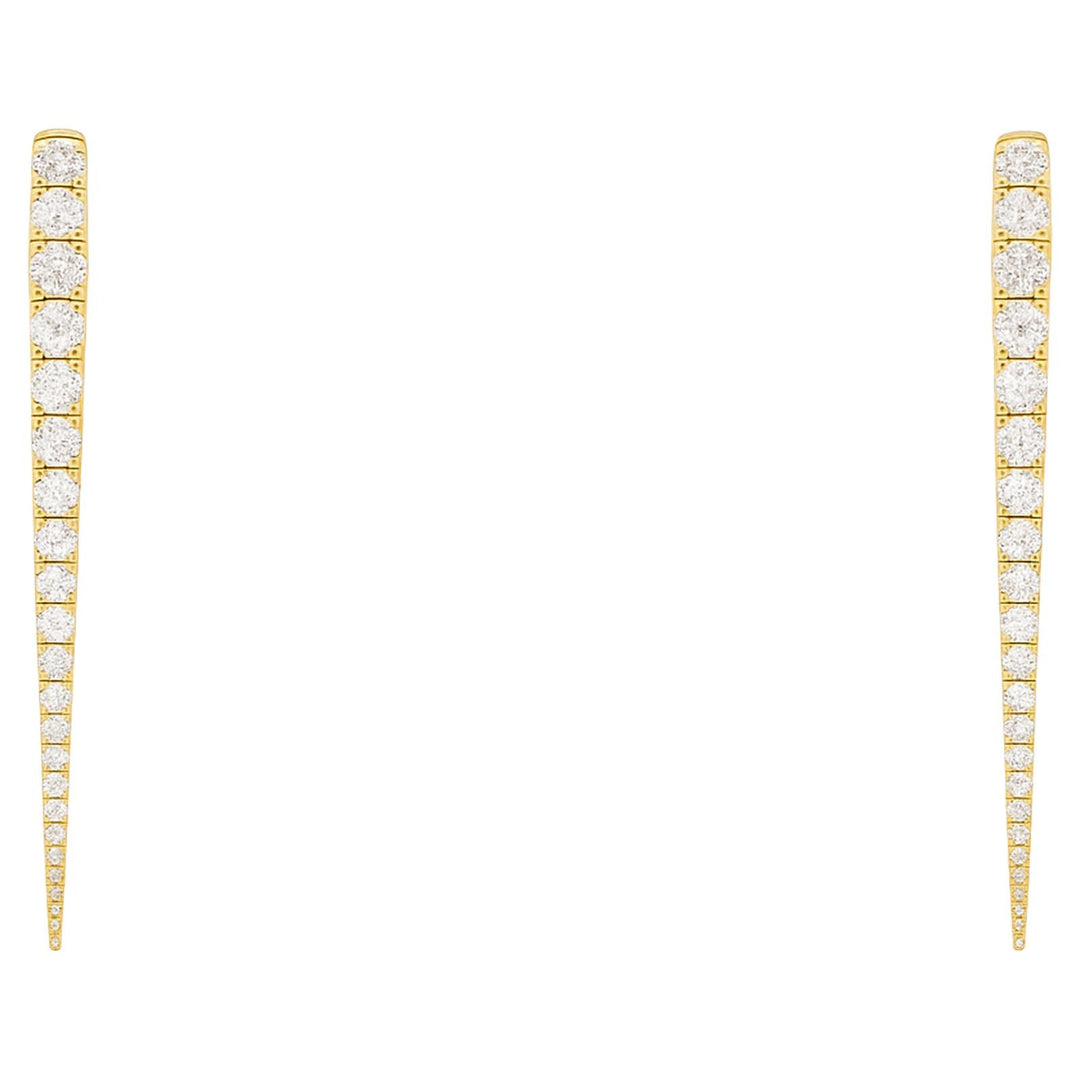 Tapered Diamond Spike Earrings