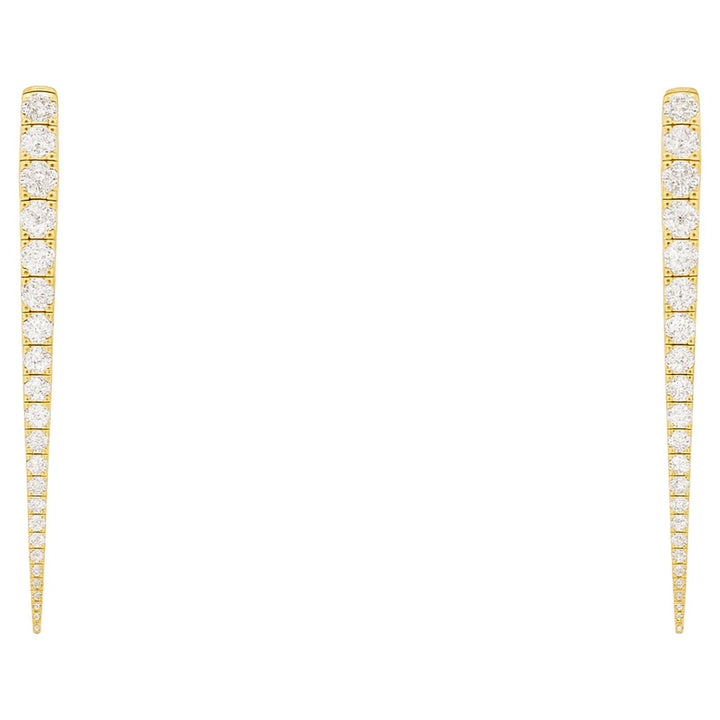 Tapered Diamond Spike Earrings