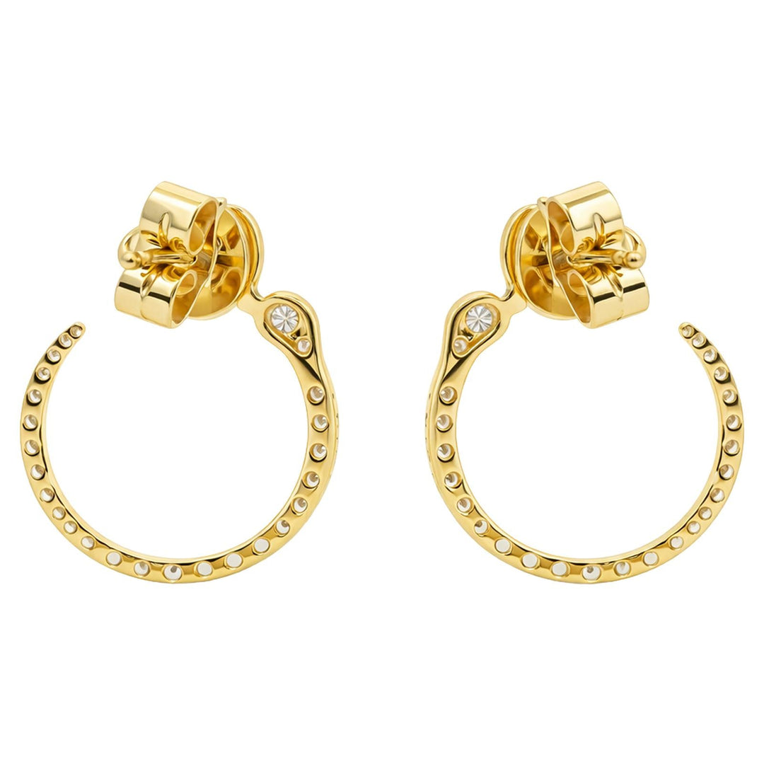 Diamond Floral Hoop Earrings