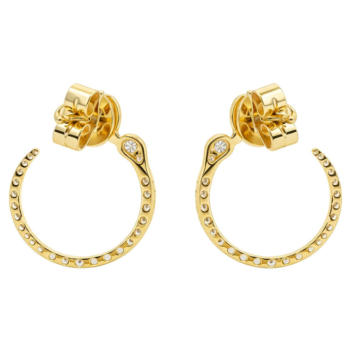 Diamond Floral Hoop Earrings