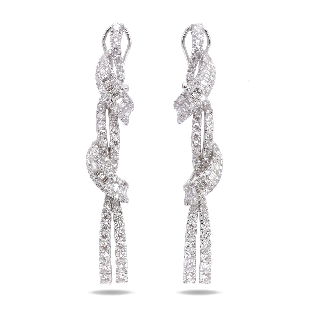 Twisted Vine Diamond Fringe Earrings