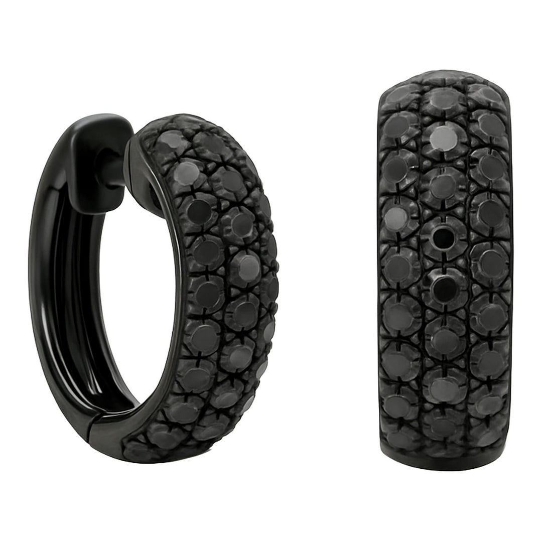 Black Diamond Pavé Chunky Huggies