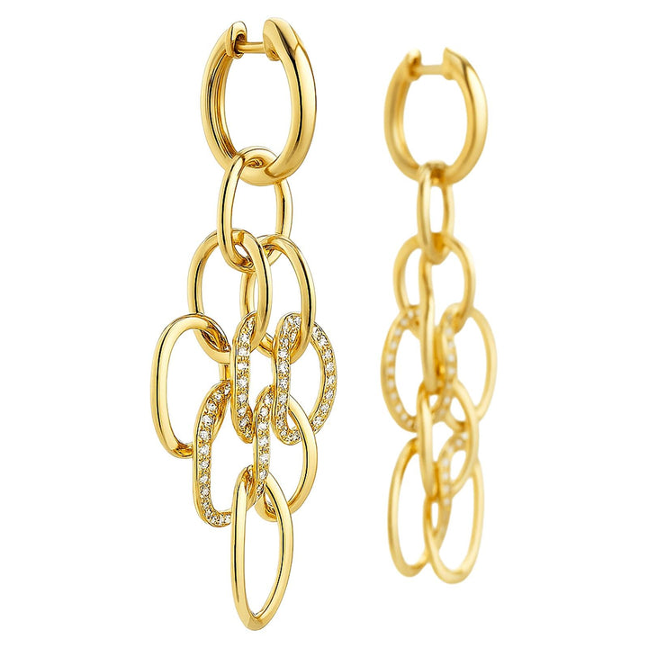 Floral Cascade Diamond Earrings
