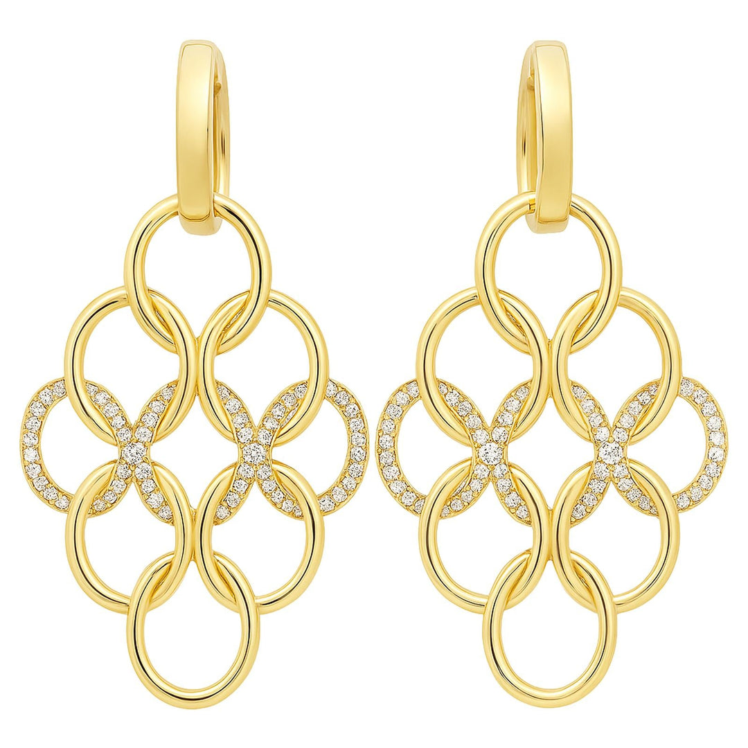 Floral Cascade Diamond Earrings