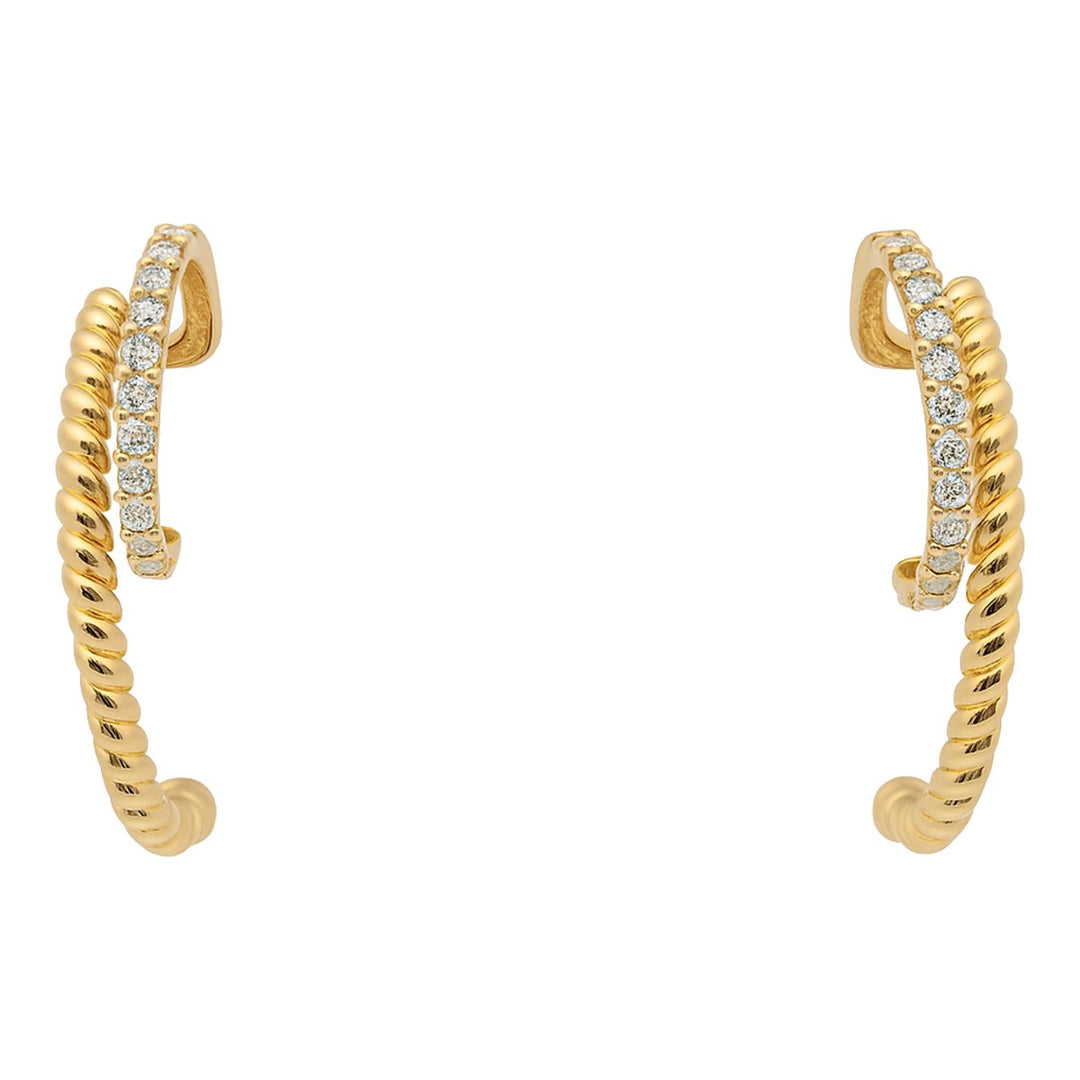 Twisted Diamond Hoops