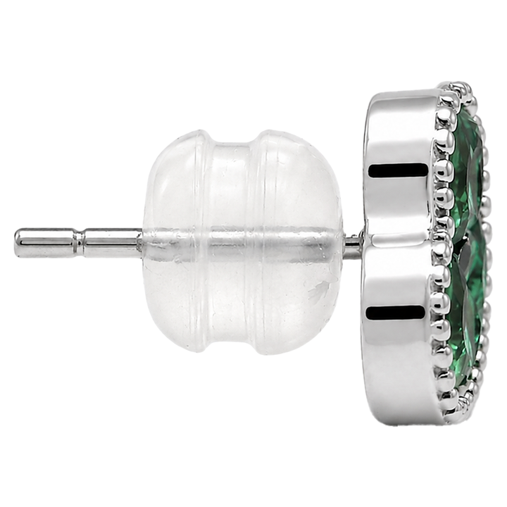 Green Radiance Clover Studs
