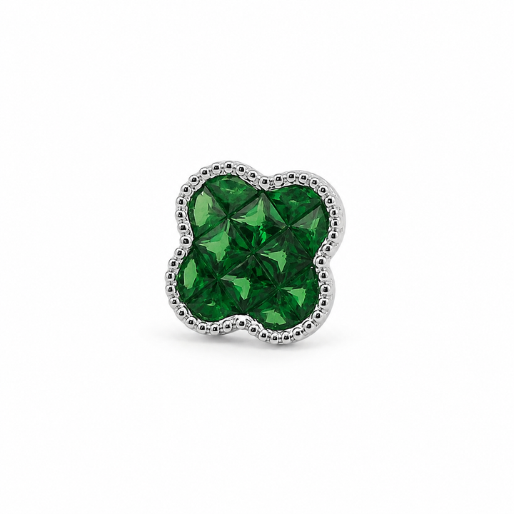 Green Radiance Clover Studs