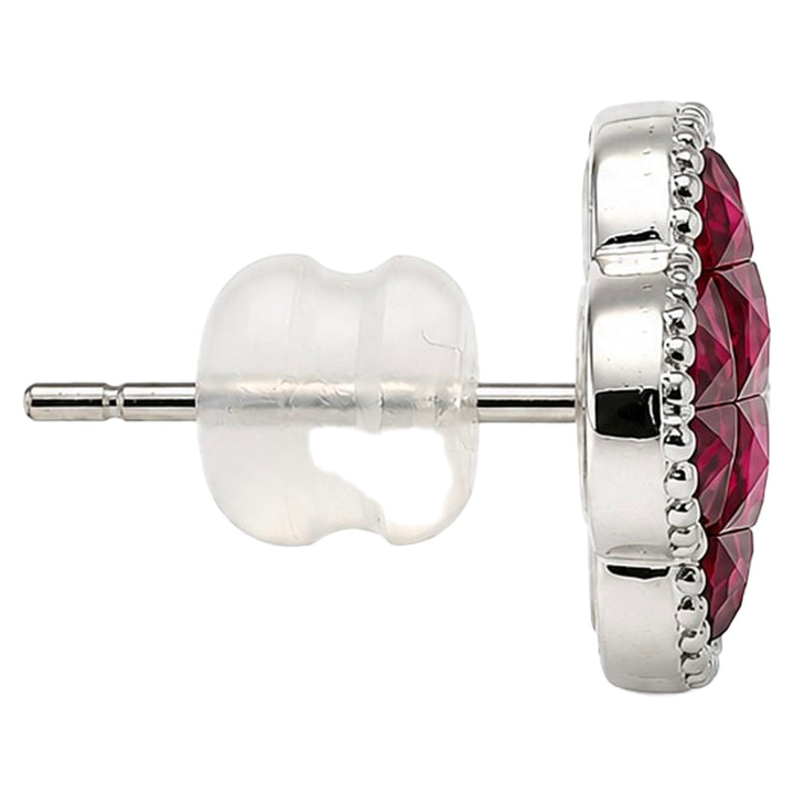 Ruby Radiance Clover Studs