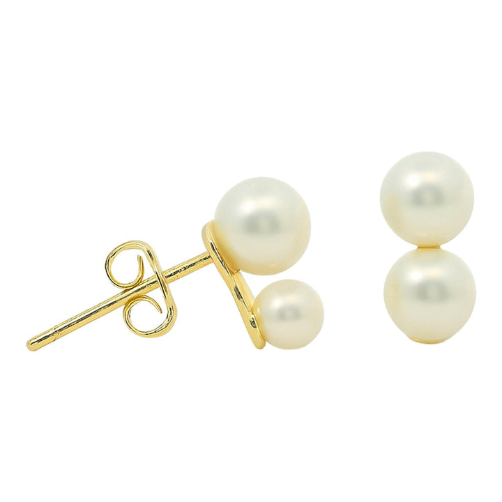 Double Pearl Studs
