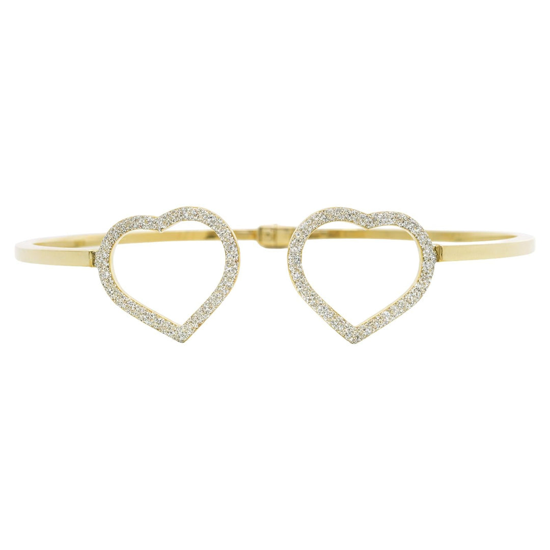 Diamond Dust Heart Bangle