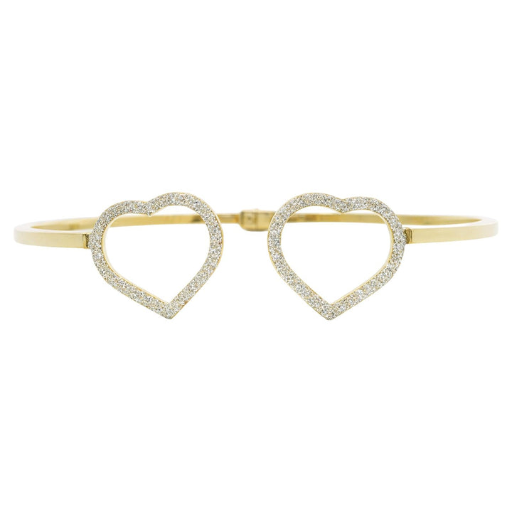 Diamond Dust Heart Bangle