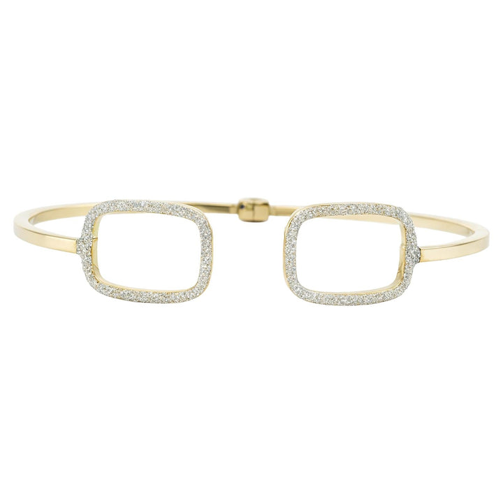 Diamond Dust Double Frame Bangle