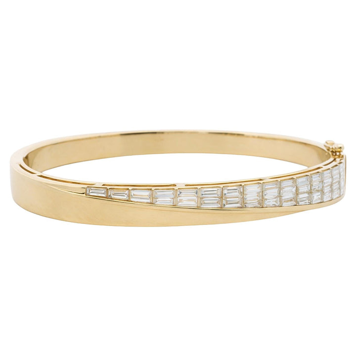 Baguette Diamond Bar Bangle