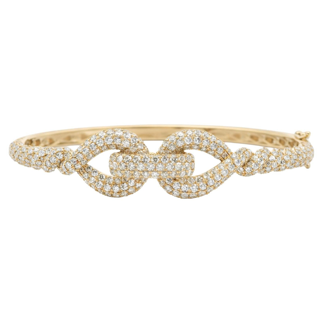 Pavé Diamond Knot Bangle