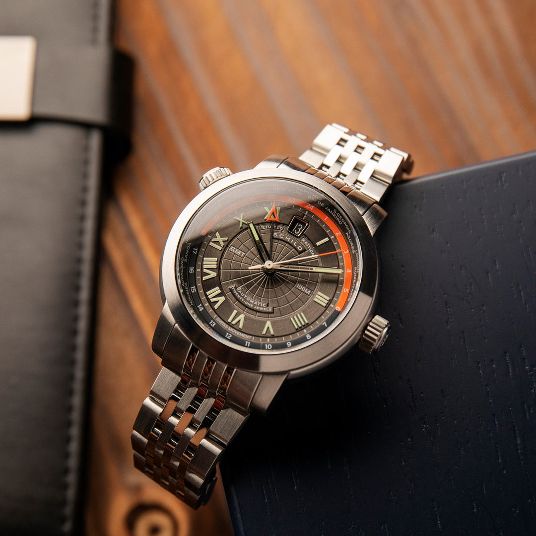 Heinrich Swiss GMT Limited Edition Gray / Stainless Steel | Gray Dial