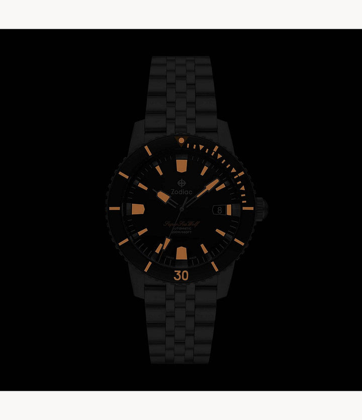 Super Sea Wolf Black Dial/Black Top Ring SS Silver Dial