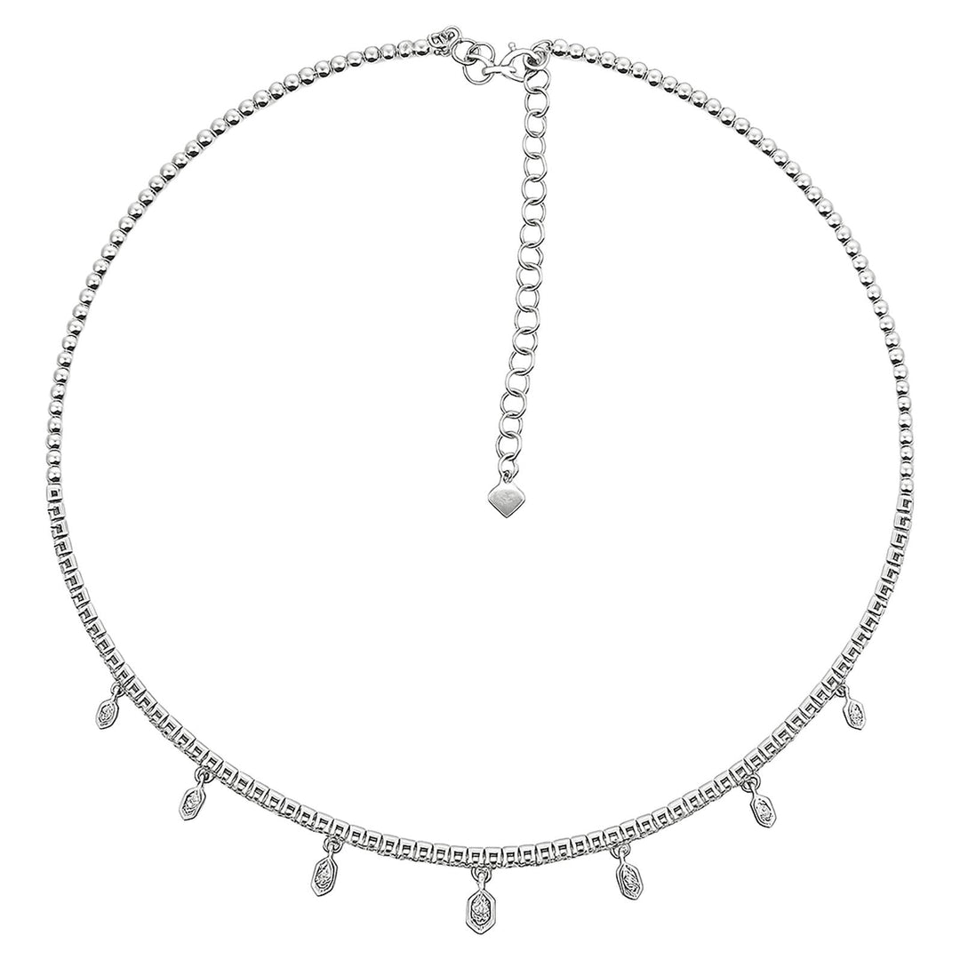 Diamond Charm Tennis Choker