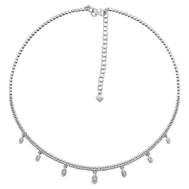 Diamond Charm Tennis Choker