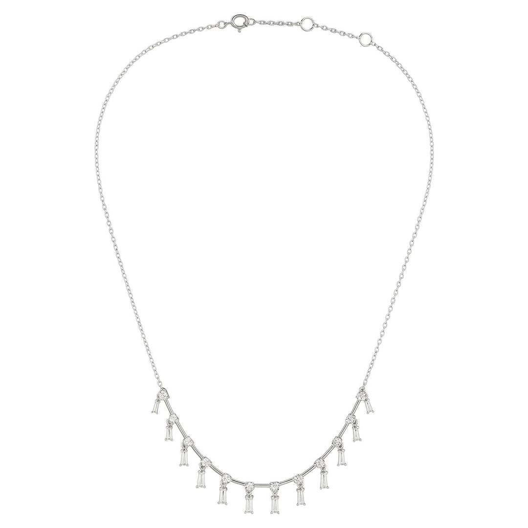 Mini Baguette Fringe Diamond Necklace