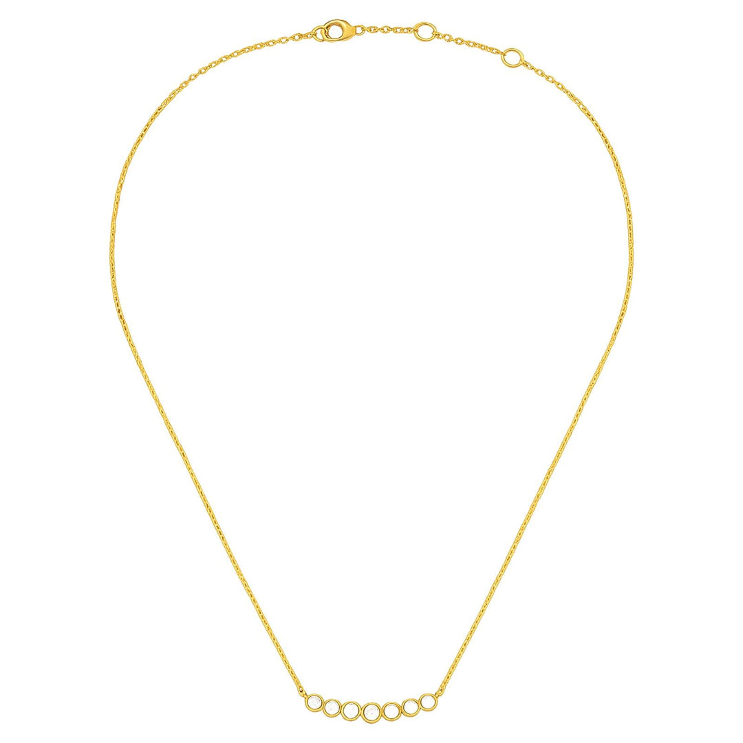 Bezel Graduated Diamond Necklace