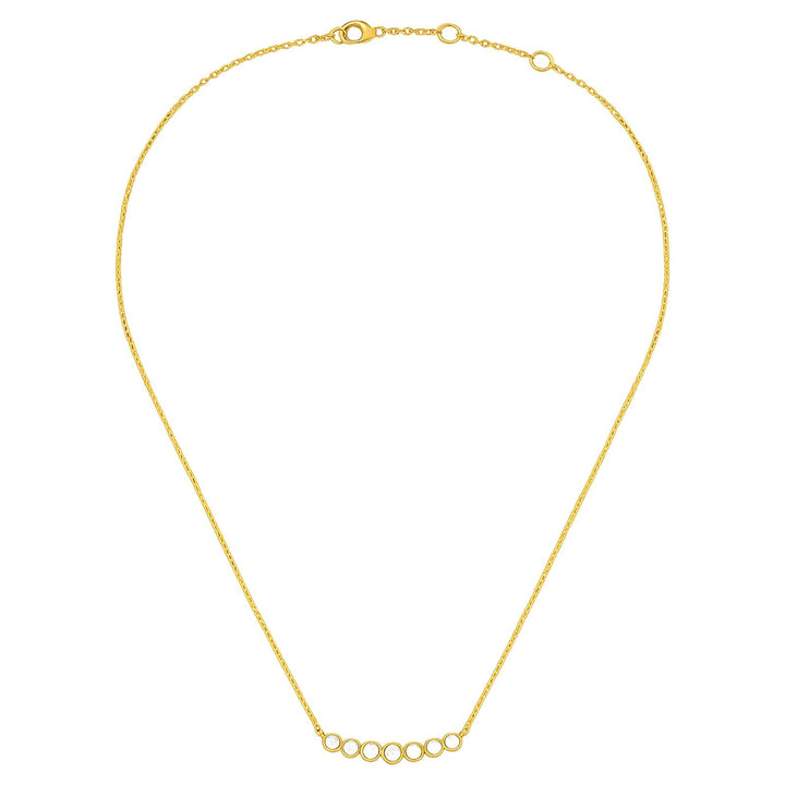 Bezel Graduated Diamond Necklace