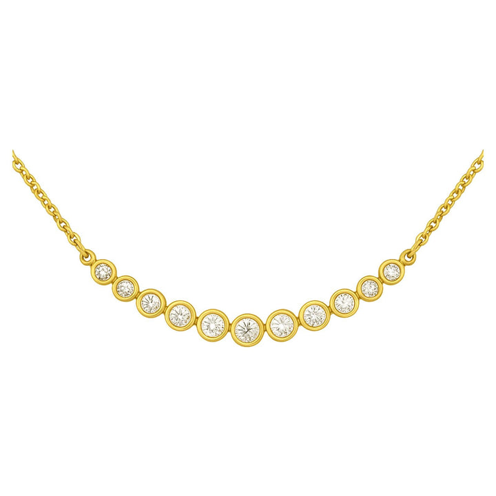 Bezel Graduated Diamond Necklace