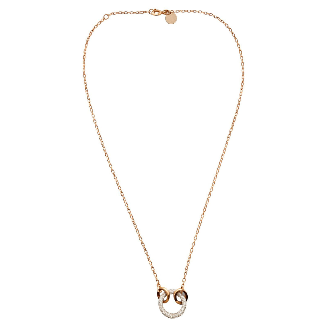 Diamond Dust Circle Link Necklace