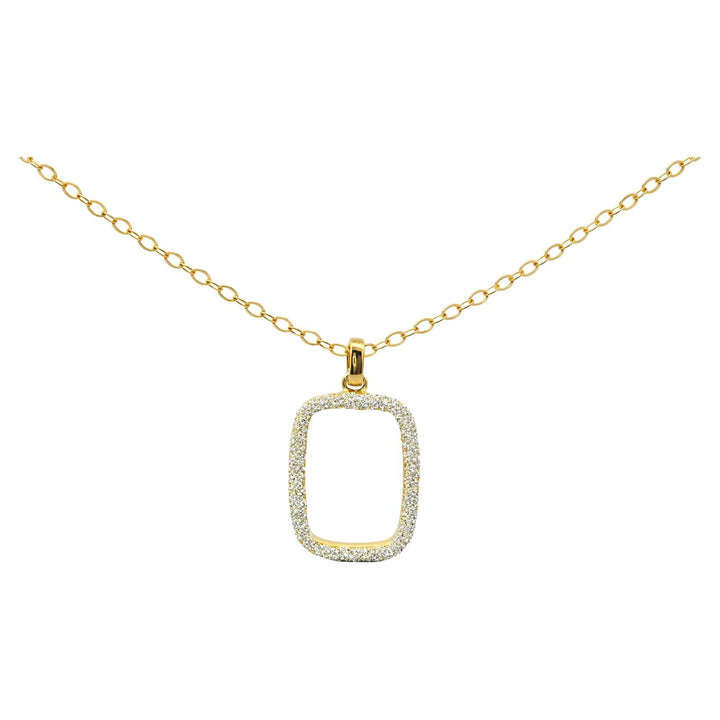 Diamond Dust Rectangle Necklace