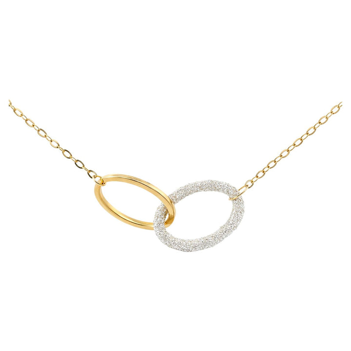 Diamond Dust Interlocking Circle Necklace