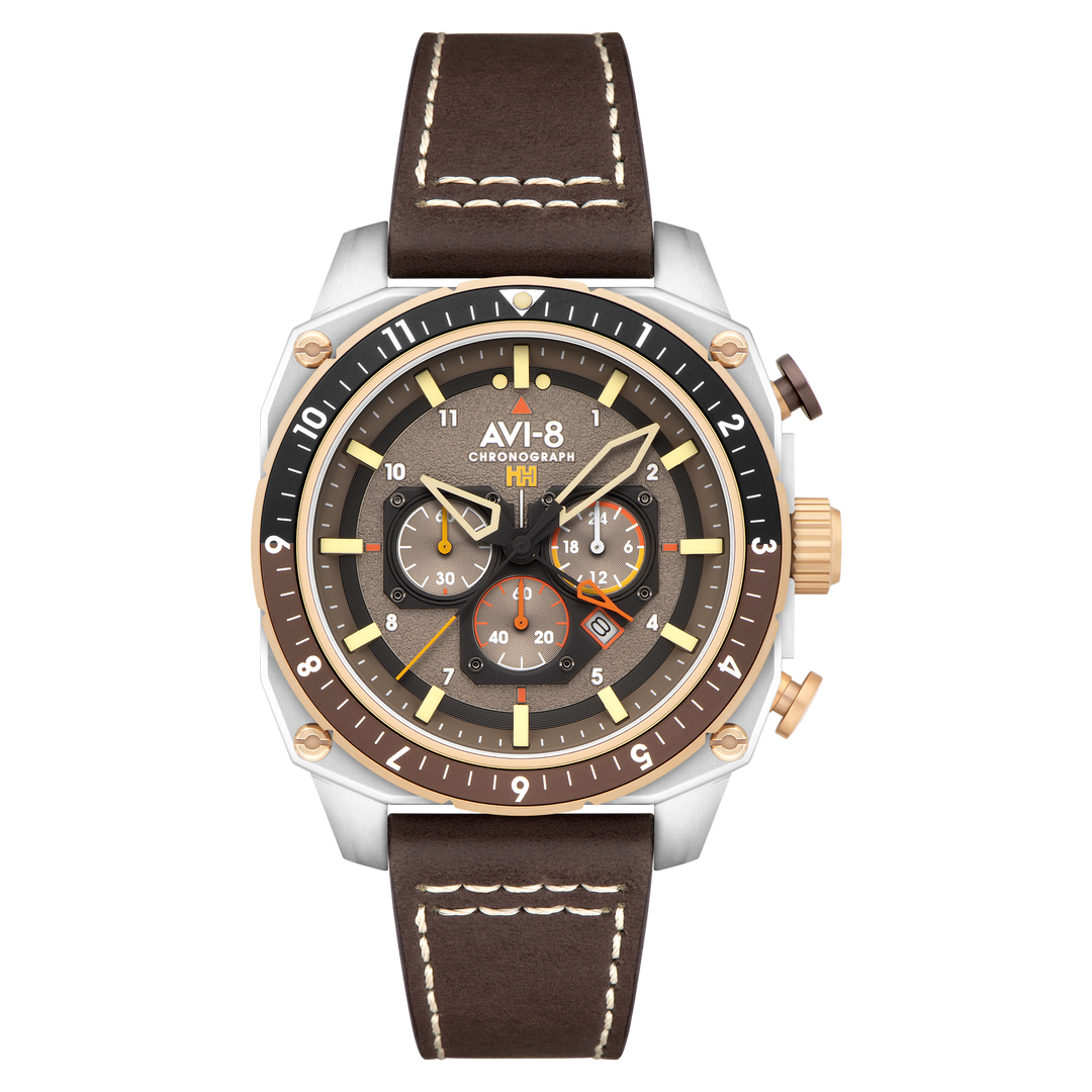 ATLAS DUAL TIME CHRONOGRAPH GREY / LEATHER | Grey Dial