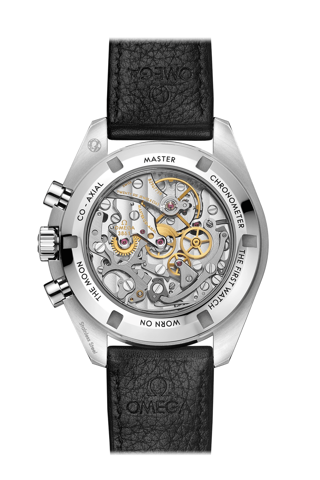 Speedmaster Moonwatch Professional Co-Axial Steel on Leather Strap / Sapphire Gl