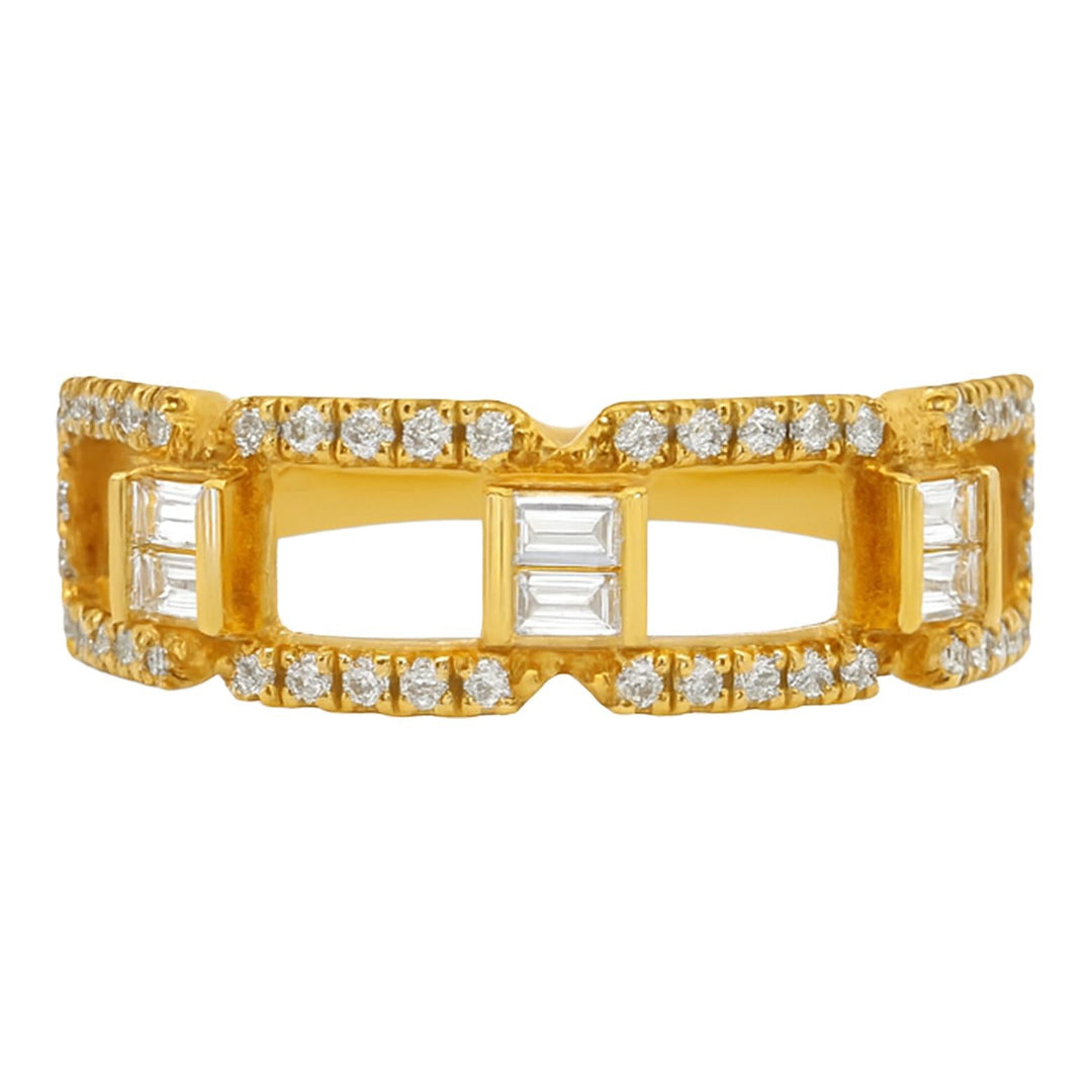Diamond Baguette Link Ring