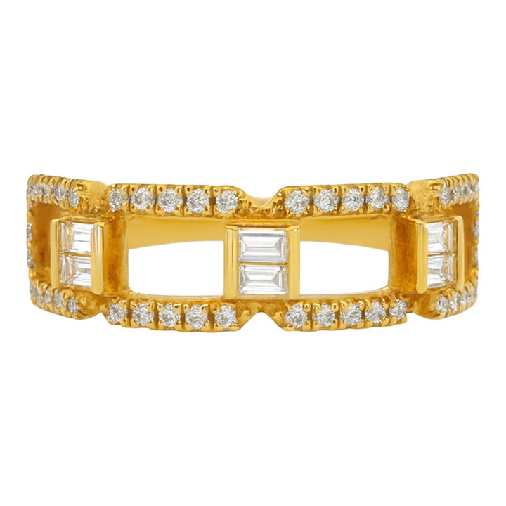Diamond Baguette Link Ring