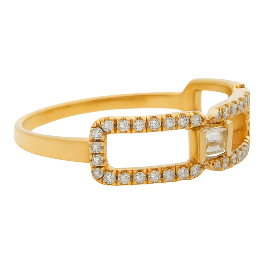 Diamond Baguette Link Ring