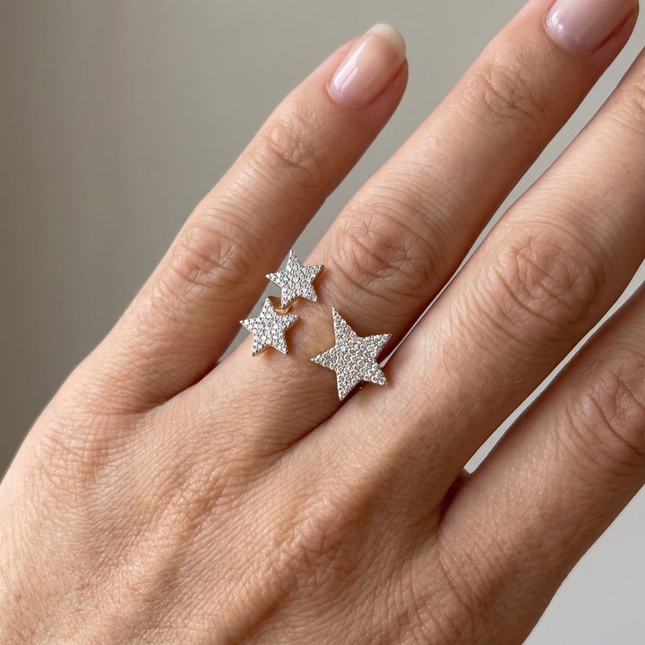 Open Star Diamond Ring