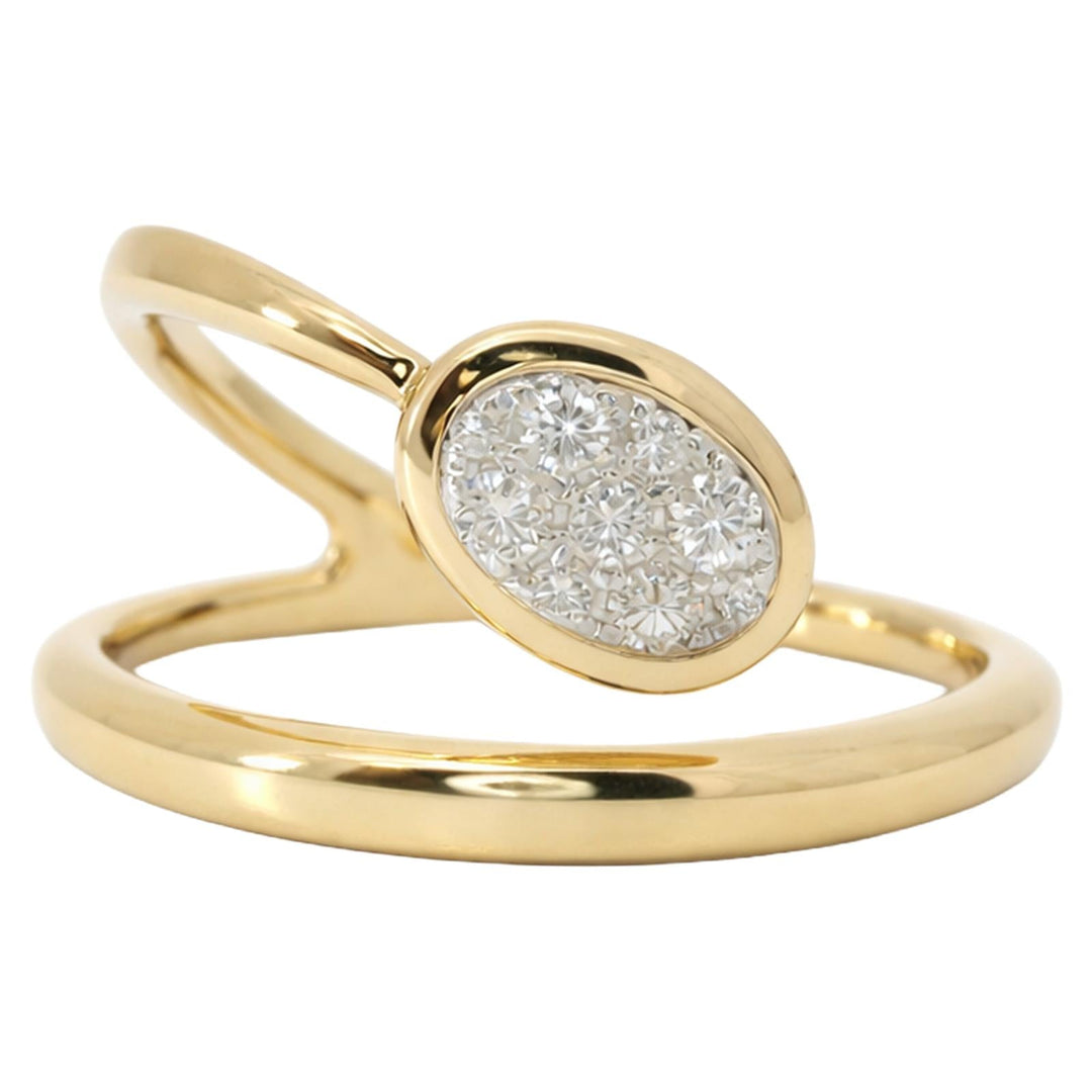 Oval Diamond Bezel Wrap Ring