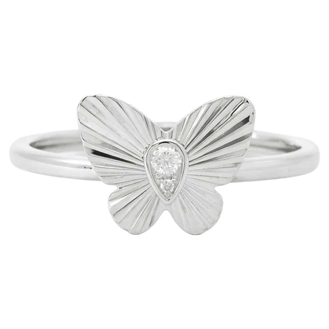 Butterfly Diamond Accent Ring