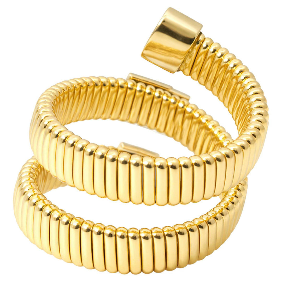 Ribbed Diamond Wrap Ring