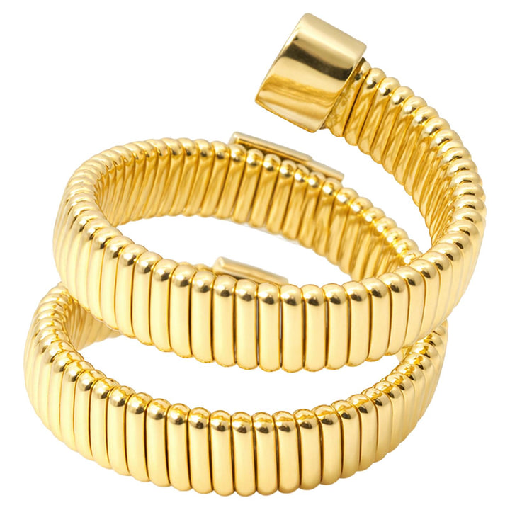 Ribbed Diamond Wrap Ring