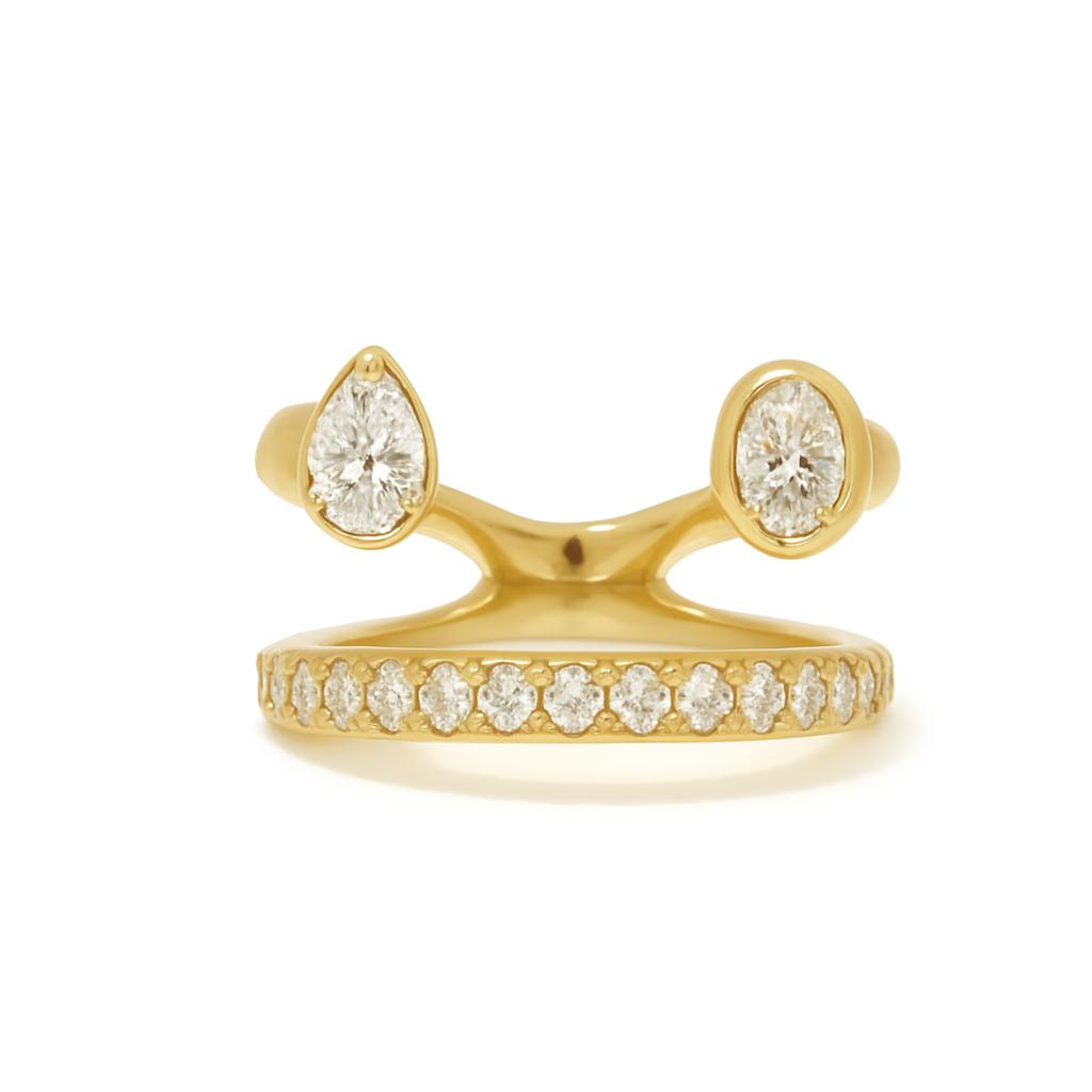 Double Diamond Floating Ring