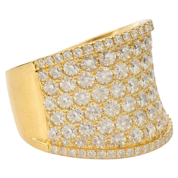 Five-Row Pavé Diamond Band Ring