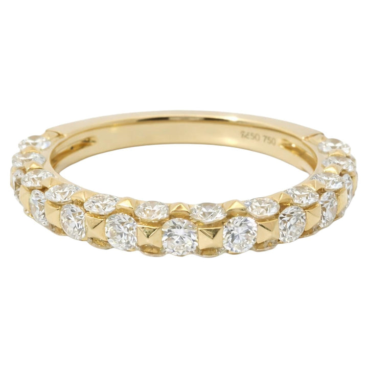 Beaded Diamond Half Eternity Ring