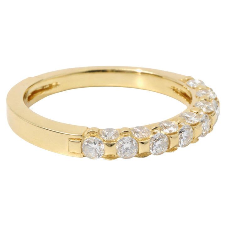 Beaded Diamond Half Eternity Ring