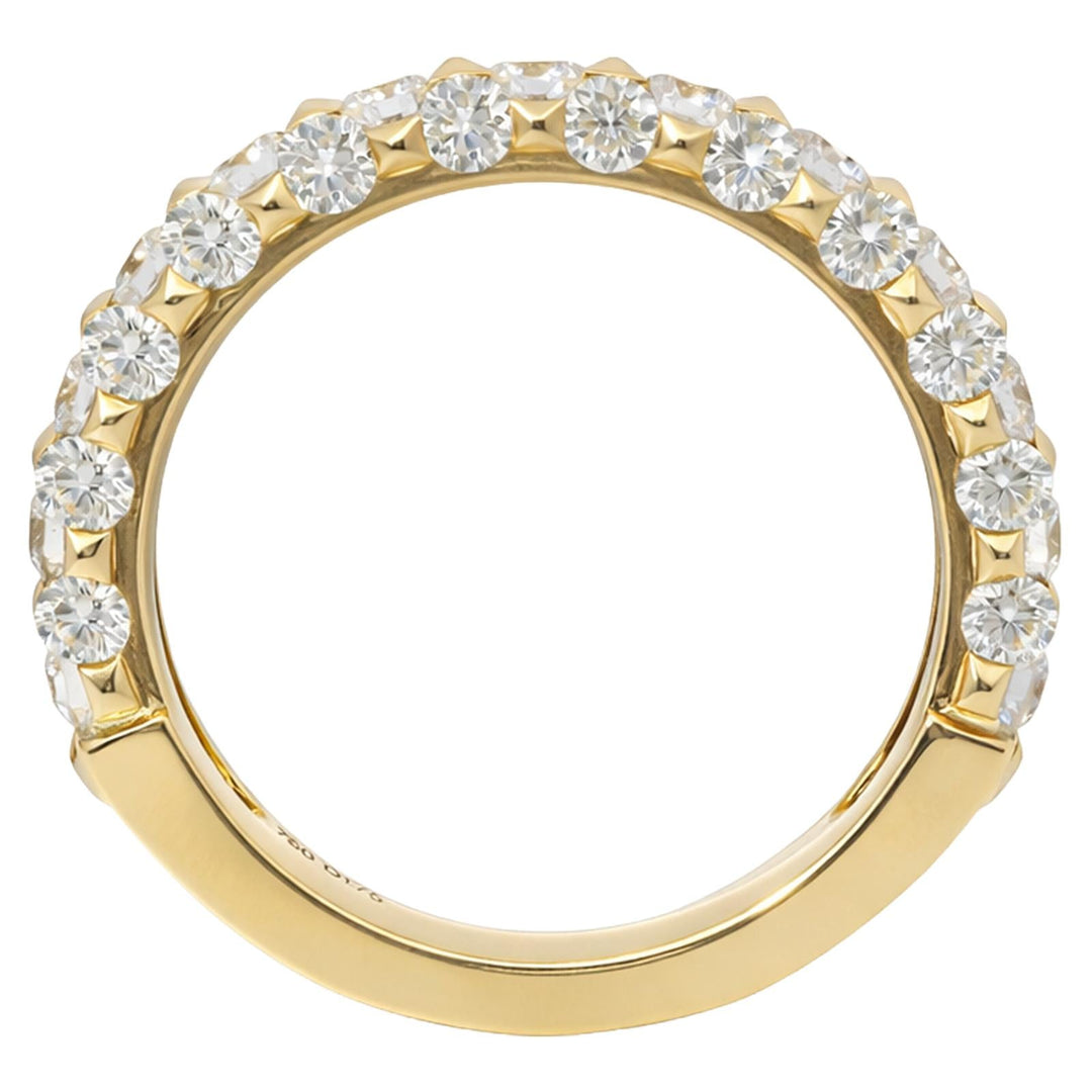 Beaded Diamond Half Eternity Ring
