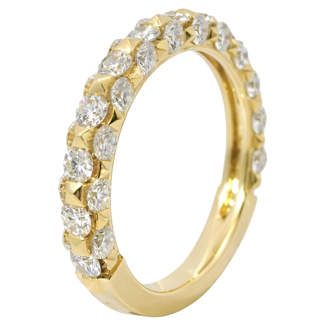 Beaded Diamond Half Eternity Ring